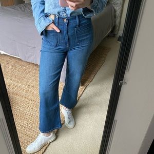 Jcrew slim wide leg jeans